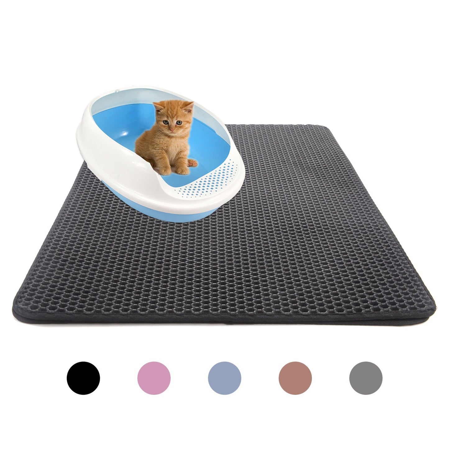 Premium Cat Litter Mat - Waterproof Double Layer Honeycomb Design