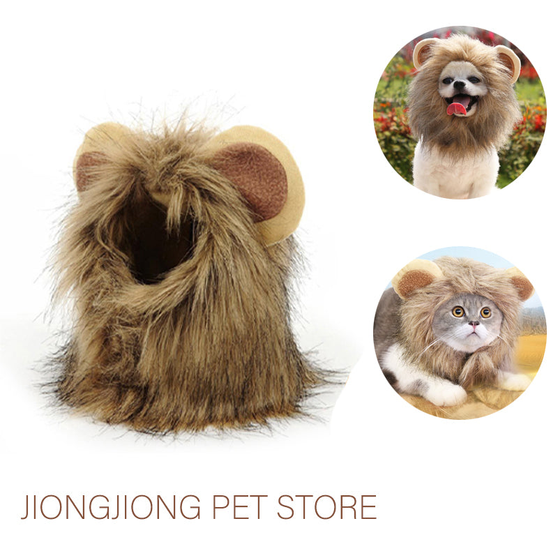 Cat Lion Mane Costume - Adorable Pet Halloween Outfit for Cats & Small Dogs