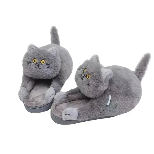 Cozy Cat Slippers - Memory Foam Non-Slip House Shoes