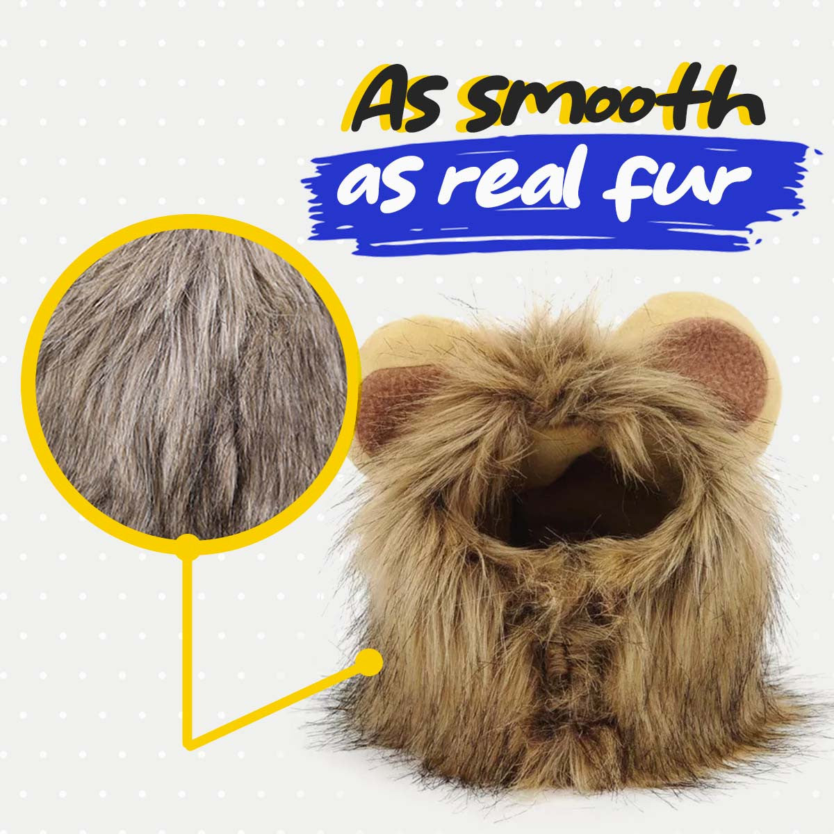 Cat Lion Mane Costume - Adorable Pet Halloween Outfit for Cats & Small Dogs
